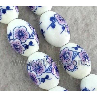 Porcelain barrel beads
