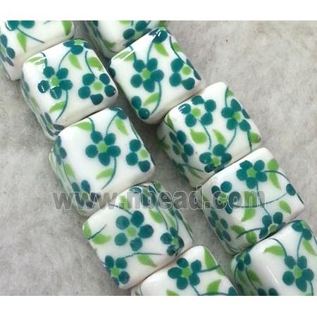 Porcelain beads, cube