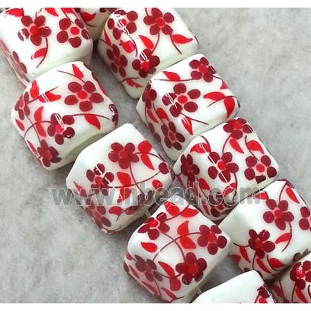 Porcelain beads, cube