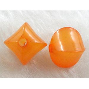 Acrylic Bead, Orange