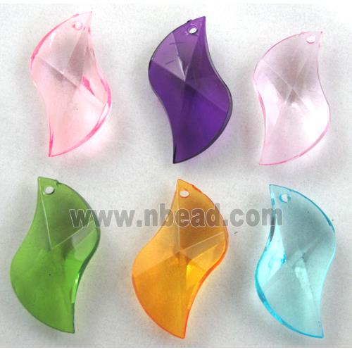 leaf Acrylic pendant, transparent, mixed color