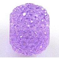 resin rhinestone bead, rondelle, purple