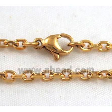 golden plated Stainless Steel Necklace Chain