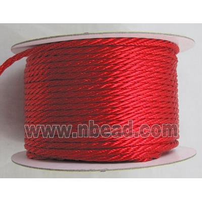 Twist Cotton Rattail Jewelry bindings wire, green