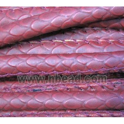 red PU leather wrapped cord