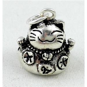 Thailand Sterling Silver pendant, antique silve, approx 15-18mm