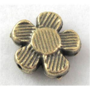 Tibetan Silver spacers, Antique Bronze, 10mm dia