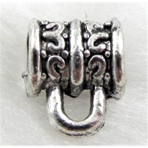 Tibetan Silver Hanger, 5.5x8mm, hole:3mm