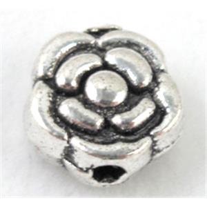 Tibetan Silver Spacers bead, non-nickel, 10mm dia