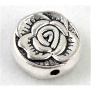 Tibetan Silver Spacers bead, non-nickel, 10mm dia
