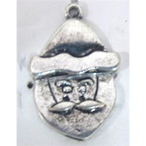 Tibetan Silver pendant, lead free and nickel free, 25.9x17mm