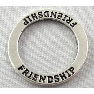 Tibetan Silver Charms pendants, Non-Nickel, 23mm dia