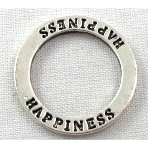 Tibetan Silver Charms pendants, Non-Nickel, 23mm dia