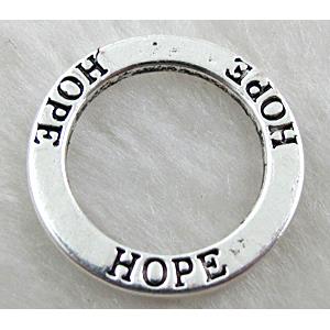 Tibetan Silver Ring Non-Nickel, 22mm dia