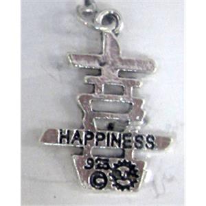 Tibetan Silver Charms pendants, Non-Nickel, 24x18mm
