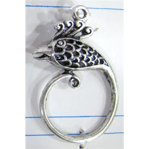 Tibetan Silver pendants, Non-Nickel, 37x27mm