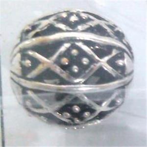 Tibetan Silver Hollow Beads, lead free and nickel free, approx 9mm dia