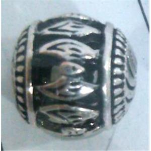 round tibetan silver beads, hollow, lead free and nickel free, approx 9mm dia