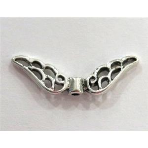 angel wing tibetan silver beads, Non-Nickel, approx 21mm wide