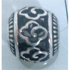 round tibetan silver hollow beads, lead free and nickel free, approx 15mm dia, 7mm hole