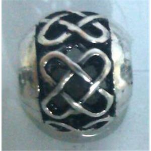 round tibetan silver hollow beads, lead free and nickel free, approx 9mm dia, 4mm hole