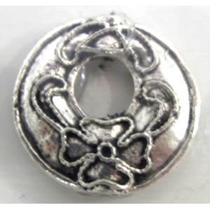 Tibetan Silver charm bead, Lead free and nickel Free, 20x21mm