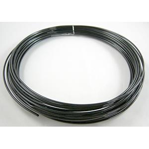 black Aluminium flexible craft wire for necklace bacelet, wire:2mm dia, 12m/roll