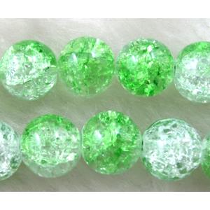 Round Crackle Glass Beads, 8mm dia, approx 115pcs per st