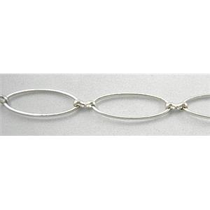 Platinum Plated Copper Chain, 10.5x25mm
