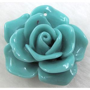 Compositive coral rose, Pendant, 36mm dia