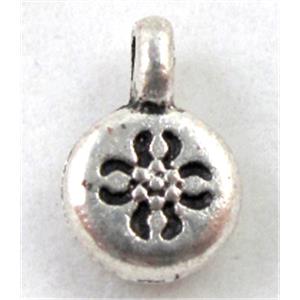 Tibetan Silver pendants, Zn Alloy, 8x12mm