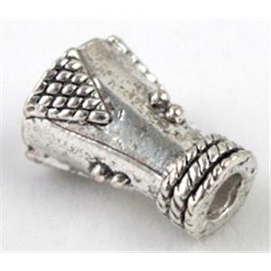 Tibetan Silver Spacers bead, non-nickel, 6-9mm dia