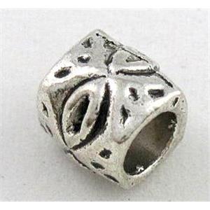 bead, tibetan silver spacer, Non-Nickel, approx 9mm dia, 5mm hole