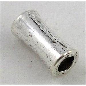 tibetan silver tube beads, Non-Nickel, approx 5x11mm, 3mm hole