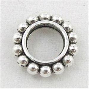 bead, tibetan silver spacer, Non-Nickel, approx 9.5mm dia