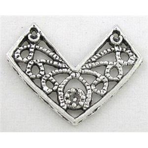 tibetan silver pendant, Non-Nickel, approx 20x25mm