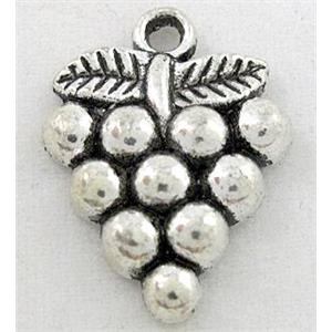 tibetan silver grape pendant, Non-Nickel, approx 14.5x19mm
