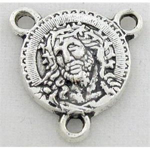 tibetan silver pendant, Non-Nickel, approx 13.5x14mm