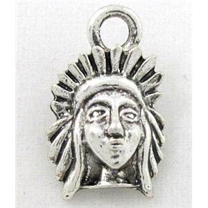 tibetan silver pendant, Non-Nickel, approx 10x17mm