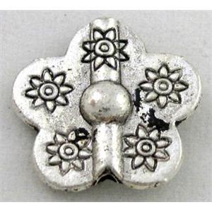 bead, tibetan silver spacer, Non-Nickel, approx 15mm dia