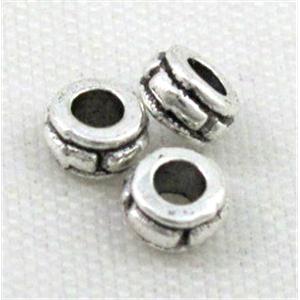 spacer tibetan silver charms bead non-nickel, approx 4mm, 2mm hole