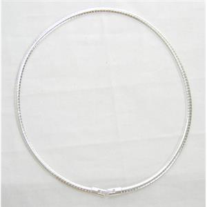 Silver Plated Copper Necklace Chain, 13.5cm dia, thickness 1.6mm