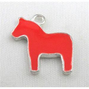 bracelet bar, enamel alloy pendant, approx 18x18mm