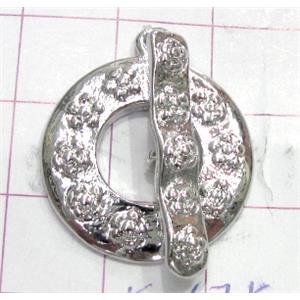 Copper toggle clasps, 21mm dia, stick: 24mm length, color code: E golden