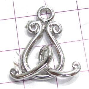 Copper toggle clasps, 12x23mm, stick: 20mm length, color code: F platinum