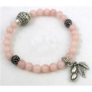 handmade fashion jasper bracelet, stretchy, 6mm dia, 17.5cm length