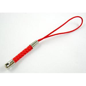 mobile phone strap, Red, String hanger with ends Clasp, 7cm(2.7 inch) length