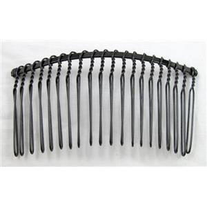 Black Iron Hair Comb, 38x75mm