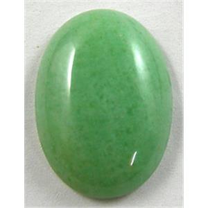 Green Aventurine, Cabochon, flat-back Oval, 18x25mm