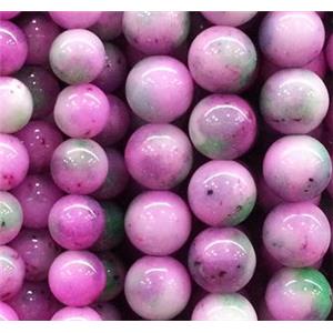 hotpink round Irisated Jade beds, 16mm dia, approx 24pcs per st
